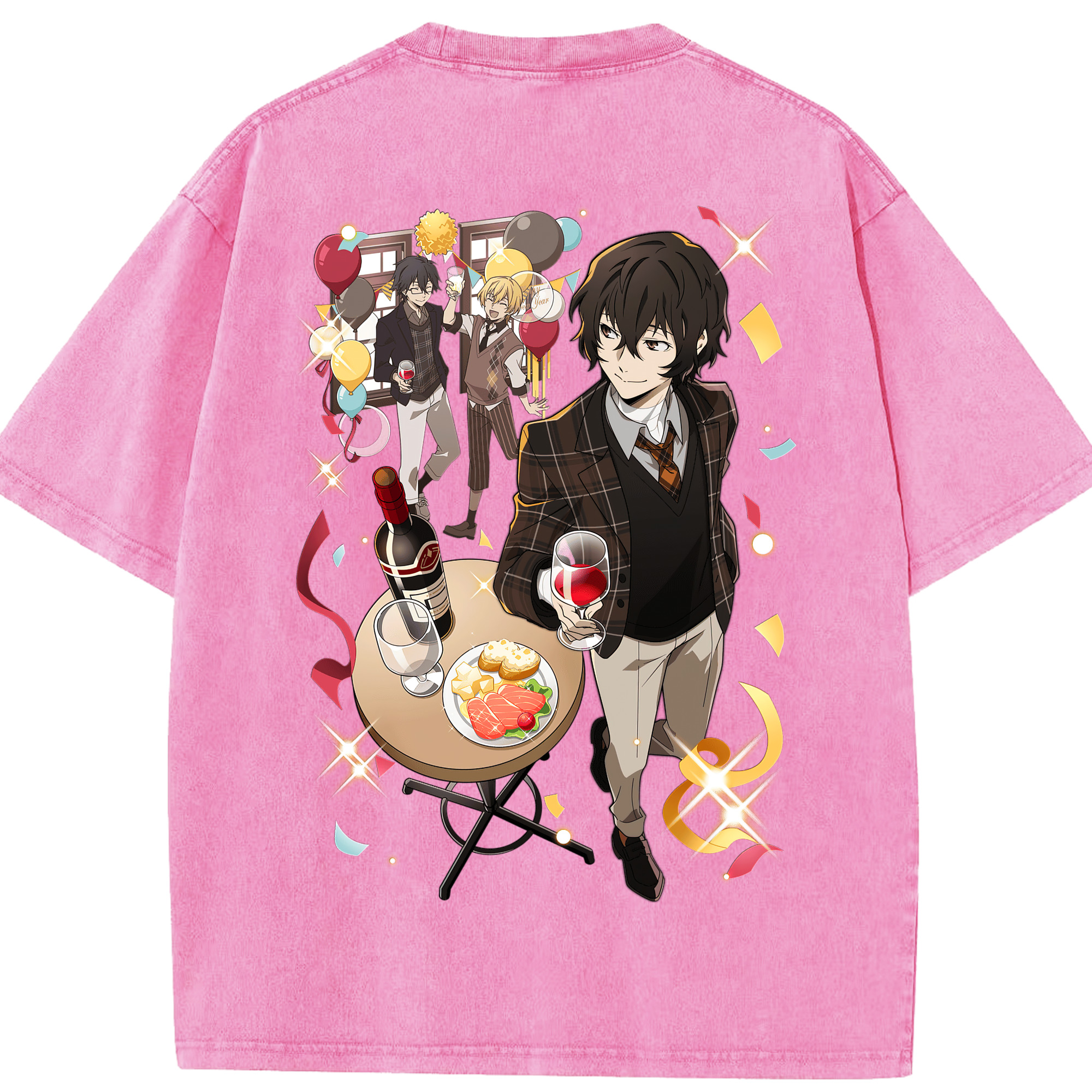 （画像用） 文豪ストレイドッグス Bungo Stray Dogs 綿100% ヴィンテージ風 半袖Tシャツ（背面プリント）